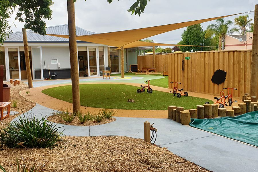 outdoor play area at an ECE