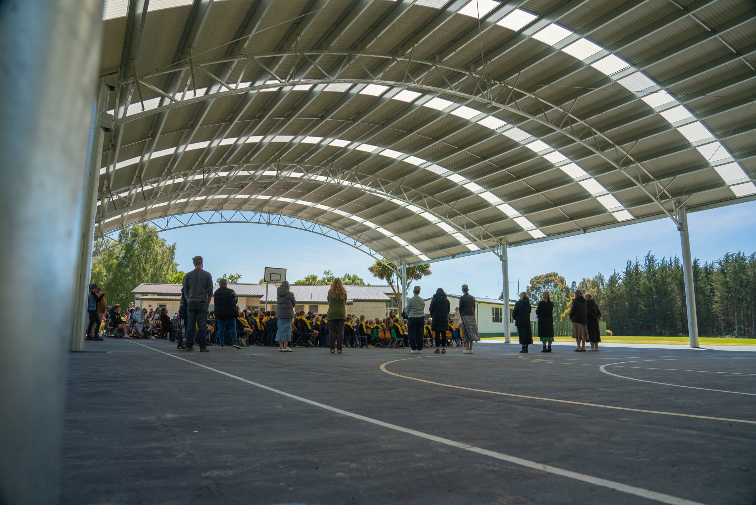 Cost To Build A Netball/Basketball Court Shelter – 100% Steel structure